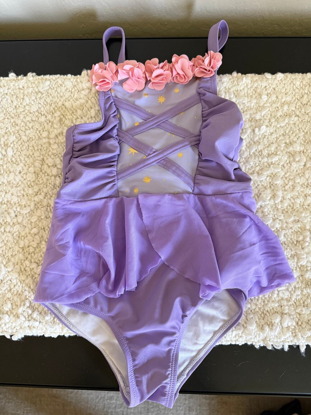 Copied - NWOT RuffleButts Amethyst Princess Toddler Swim Suit - Size 6